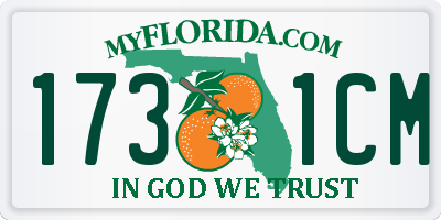 FL license plate 1731CM