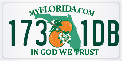 FL license plate 1731DB
