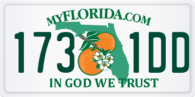 FL license plate 1731DD