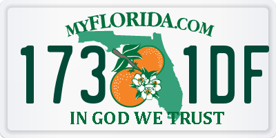 FL license plate 1731DF