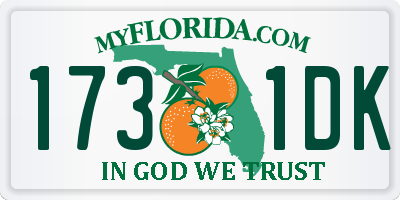 FL license plate 1731DK