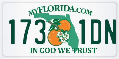 FL license plate 1731DN