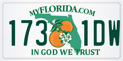 FL license plate 1731DW