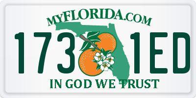 FL license plate 1731ED