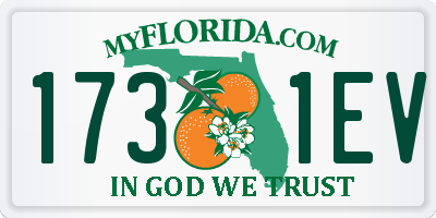 FL license plate 1731EV