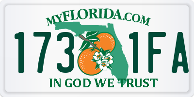 FL license plate 1731FA