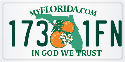 FL license plate 1731FN