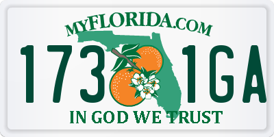 FL license plate 1731GA