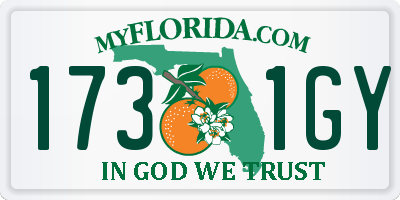 FL license plate 1731GY
