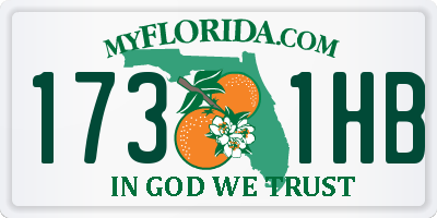 FL license plate 1731HB