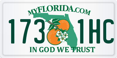 FL license plate 1731HC