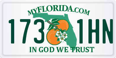 FL license plate 1731HN