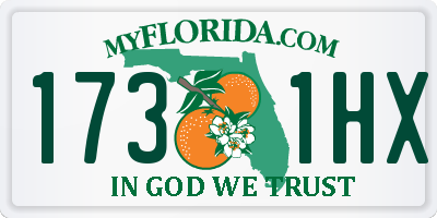 FL license plate 1731HX