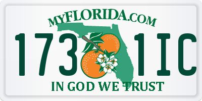 FL license plate 1731IC