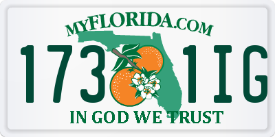 FL license plate 1731IG