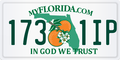 FL license plate 1731IP