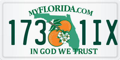 FL license plate 1731IX