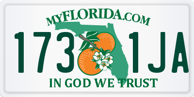 FL license plate 1731JA