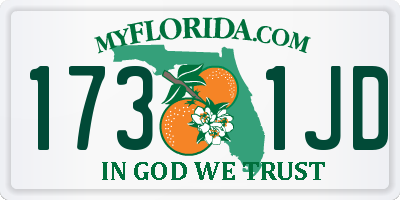 FL license plate 1731JD