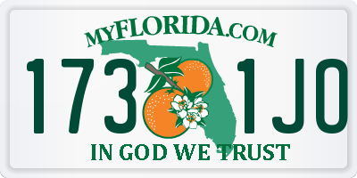 FL license plate 1731JO