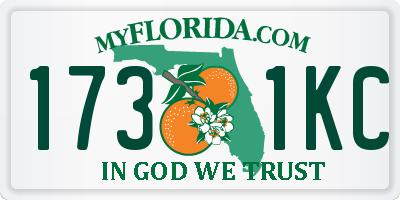 FL license plate 1731KC