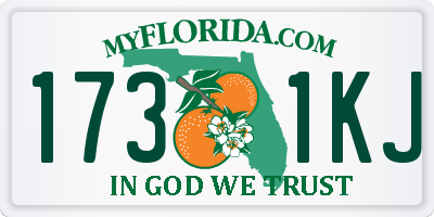FL license plate 1731KJ