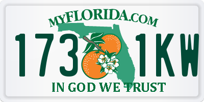 FL license plate 1731KW