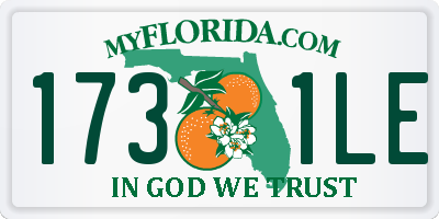 FL license plate 1731LE