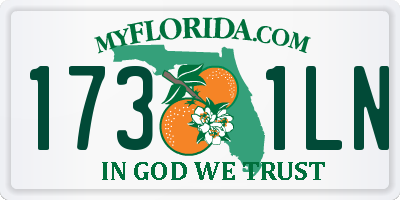 FL license plate 1731LN