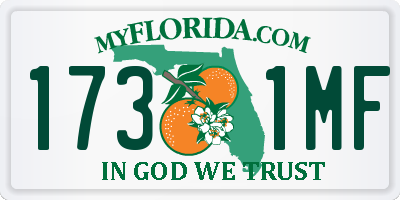 FL license plate 1731MF