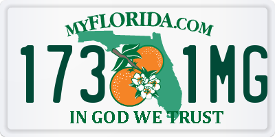 FL license plate 1731MG