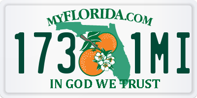 FL license plate 1731MI