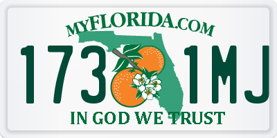 FL license plate 1731MJ