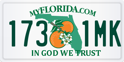 FL license plate 1731MK