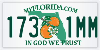 FL license plate 1731MM