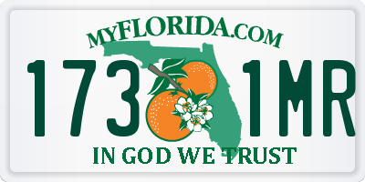FL license plate 1731MR