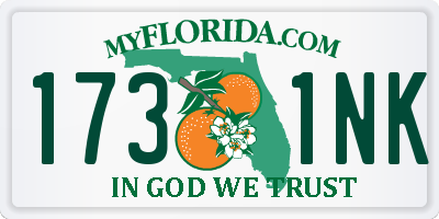FL license plate 1731NK