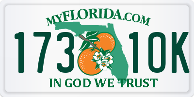 FL license plate 1731OK
