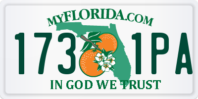 FL license plate 1731PA
