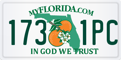 FL license plate 1731PC