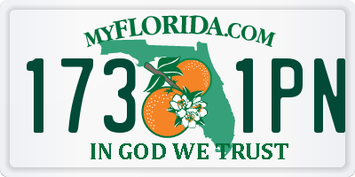 FL license plate 1731PN