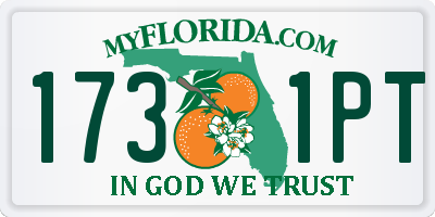 FL license plate 1731PT