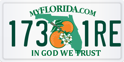 FL license plate 1731RE