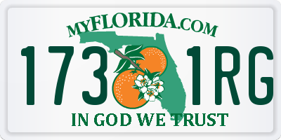 FL license plate 1731RG