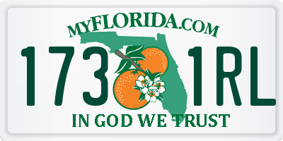 FL license plate 1731RL