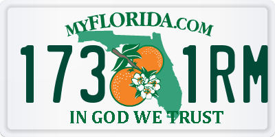 FL license plate 1731RM