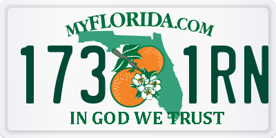 FL license plate 1731RN