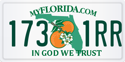 FL license plate 1731RR