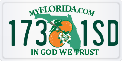 FL license plate 1731SD