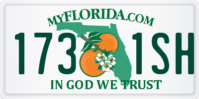 FL license plate 1731SH